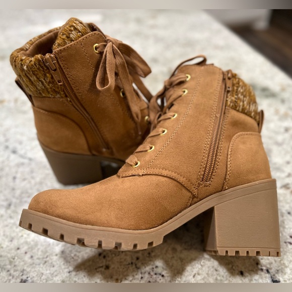 Sun + Stone Brown Lace Up Boots - Picture 3 of 13